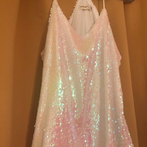 Sparkly, Glitter, Glam ✨ White Racer Back Tank - Picture 3 of 3